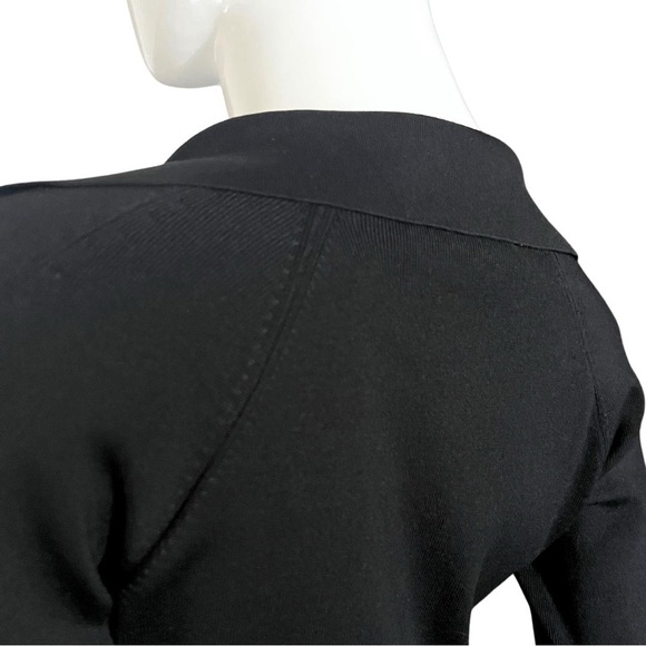 BOSS Hugo Boss Black Silk Blend Point-Collar Deep V-Neck Top - Small - Picture 7 of 12